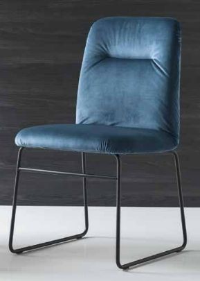 Стул GRETA CB/1904 MET.P15 MATT BLACK/ VENICE S0J OCEAN BLUE в Лысьве - lysva.mebel24.online | фото