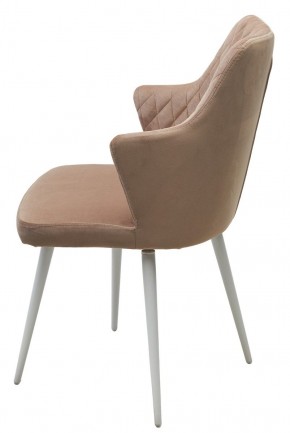 Стул HERMAN 360 град. БЕЖЕВЫЙ #5, велюр / белый каркас М-City в Лысьве - lysva.mebel24.online | фото 8