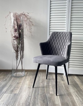 Стул HERMAN 360 град. СЕРЫЙ #27, велюр / черный каркас М-City в Лысьве - lysva.mebel24.online | фото 3