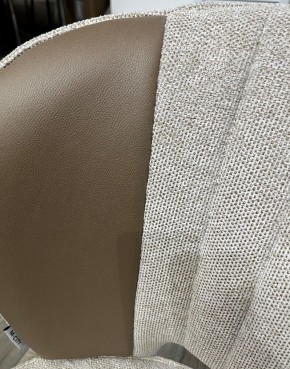 Стул HERMES WZ2042-02 светло-бежевый фактурный велюр/ HK017-31 серо-коричневый PU, М-City в Лысьве - lysva.mebel24.online | фото 2