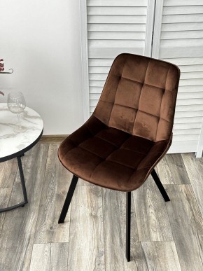 Стул ONION G062-10 шоколадный, велюр/ черный каркас М-City в Лысьве - lysva.mebel24.online | фото 2