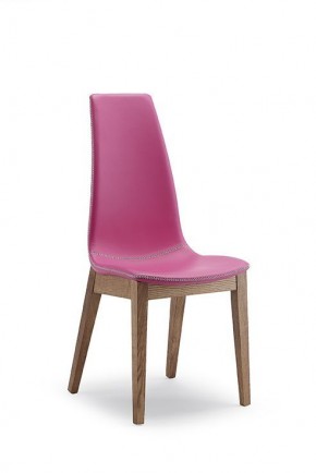 СТУЛ  SELLY, ASH WALNUT 167/ SOFT PIENO FIORE 275 FUSSIA с черн.строчкой в Лысьве - lysva.mebel24.online | фото