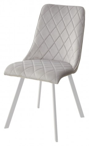 Стул TYCOON BLUVEL-03 LIGHT GREY / белый каркас М-City в Лысьве - lysva.mebel24.online | фото 1