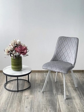 Стул TYCOON BLUVEL-03 LIGHT GREY / белый каркас М-City в Лысьве - lysva.mebel24.online | фото 2