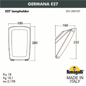 Светильник на штанге Fumagalli Germana 2N1.000.000.AYF1R в Лысьве - lysva.mebel24.online | фото 3