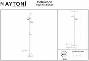 Торшер Maytoni Fad MOD070FL-L12W3K в Лысьве - lysva.mebel24.online | фото 3