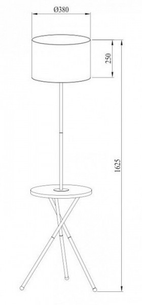 Торшер с полкой Arte Lamp Combo A2070PN-1BK в Лысьве - lysva.mebel24.online | фото 2