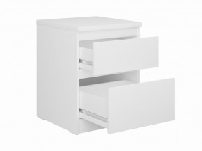 Тумба КАСТОР малая с двумя ящиками, цвет белый в Лысьве - lysva.mebel24.online | фото 2