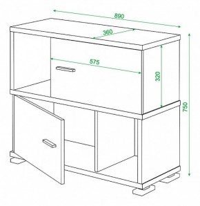 Тумба комбинированная Домино СБ-30/2 в Лысьве - lysva.mebel24.online | фото 2