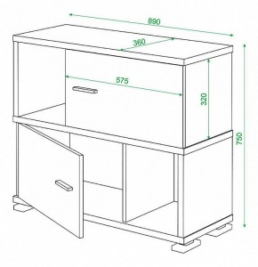 Тумба комбинированная Домино СБ-30/2 в Лысьве - lysva.mebel24.online | фото 3