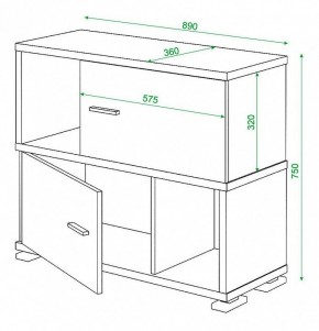 Тумба комбинированная Домино СБ-30/2 в Лысьве - lysva.mebel24.online | фото 3