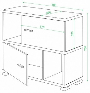 Тумба комбинированная Домино СБ-30/2 в Лысьве - lysva.mebel24.online | фото 3