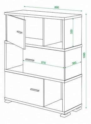 Тумба комбинированная Домино СБ-30/3 в Лысьве - lysva.mebel24.online | фото 2