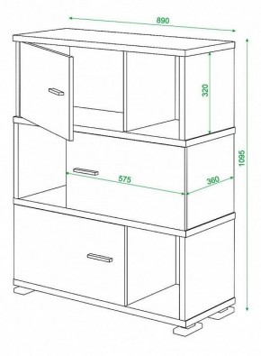 Тумба комбинированная Домино СБ-30/3 в Лысьве - lysva.mebel24.online | фото 3