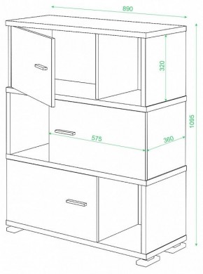 Тумба комбинированная Домино СБ-30/3 в Лысьве - lysva.mebel24.online | фото 2