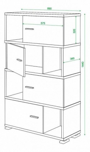 Тумба комбинированная Домино СБ-30/4 в Лысьве - lysva.mebel24.online | фото 3