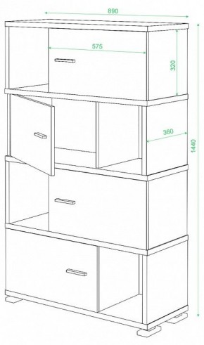 Тумба комбинированная Домино СБ-30/4 в Лысьве - lysva.mebel24.online | фото 2