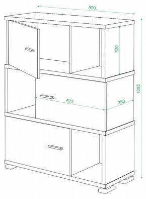 Тумба комбинированная СБ-30/3 в Лысьве - lysva.mebel24.online | фото 2