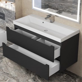 Тумба под раковину Uperwood Tanos 100 см, подвесная, черная матовая в Лысьве - lysva.mebel24.online | фото 10