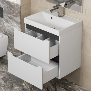 Тумба под раковину Uperwood Tanos 50 см, подвесная, белая/графит в Лысьве - lysva.mebel24.online | фото 7