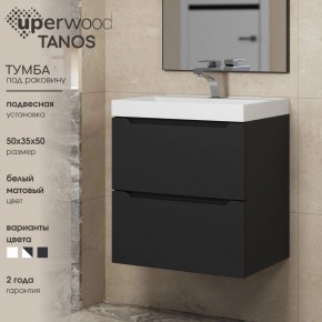 Тумба под раковину Uperwood Tanos 50 см, подвесная, черная матовая в Лысьве - lysva.mebel24.online | фото 4