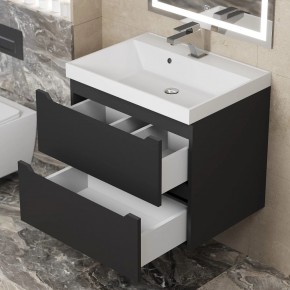 Тумба под раковину Uperwood Tanos 60 см, подвесная, черная матовая в Лысьве - lysva.mebel24.online | фото 2