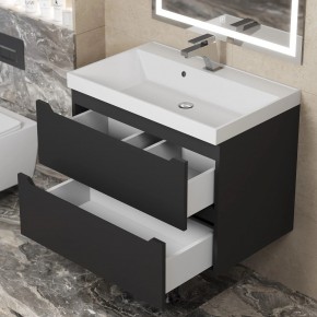 Тумба под раковину Uperwood Tanos 70 см, подвесная, черная матовая в Лысьве - lysva.mebel24.online | фото 2