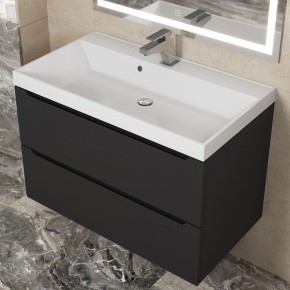 Тумба под раковину Uperwood Tanos 80 см, подвесная, черная матовая в Лысьве - lysva.mebel24.online | фото 11