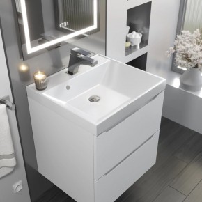 Тумба с раковиной Uperwood Tanos 50 см, подвесная, белая матовая в Лысьве - lysva.mebel24.online | фото 9