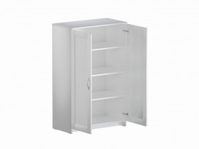 Тумба СИРИУС двухдверная высокая, цвет белый в Лысьве - lysva.mebel24.online | фото 3