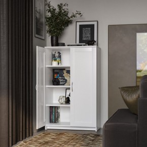 Тумба СИРИУС двухдверная высокая, цвет белый в Лысьве - lysva.mebel24.online | фото 4