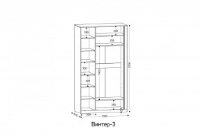 ВИНТЕР 3 Шкаф 3-х створчатый в Лысьве - lysva.mebel24.online | фото 2