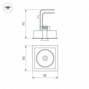 Встраиваемый светильник Arlight CL-SIMPLE-S80x80-9W Day4000 (BK, 45 deg) 026875 в Лысьве - lysva.mebel24.online | фото 9