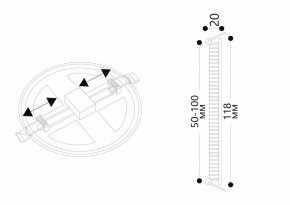 Встраиваемый светильник Arte Lamp Mesura A7972PL-1WH в Лысьве - lysva.mebel24.online | фото 5