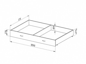 Ящик для металлических кроватей 120*190 (Дуб молочный) в Лысьве - lysva.mebel24.online | фото 2