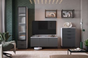ЗЕФИР Гостиная К2 (белое дерево/черный муар) в Лысьве - lysva.mebel24.online | фото